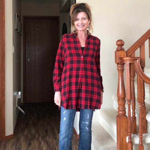Rebel Sugar red/black plaid tunic - Picture 12 of 13